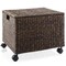 Casafield Rolling Filing Cabinet - Water Hyacinth File Organizer with Lid and Locking Wheels, Home Office Storage for Hanging Folders
